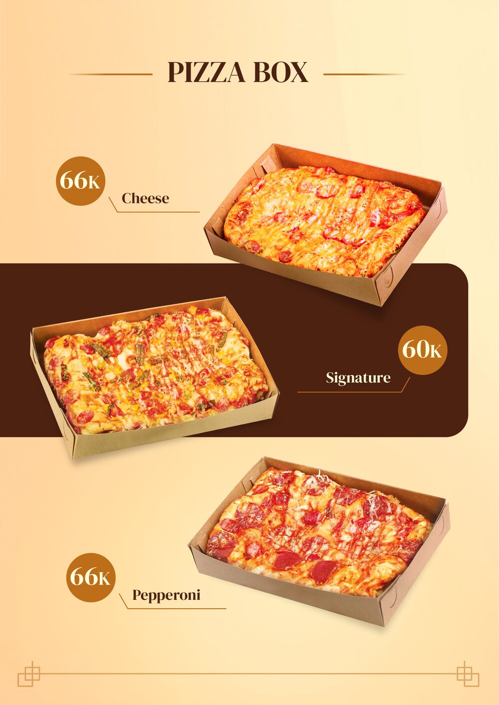 Pizza Box Cheese, Signature, Pepperoni